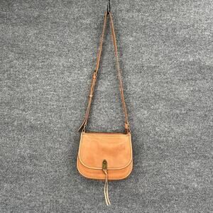 Vintage The Sak Playa Leather Crossbody Bag Purse Saddle Bag Adjustable Strap